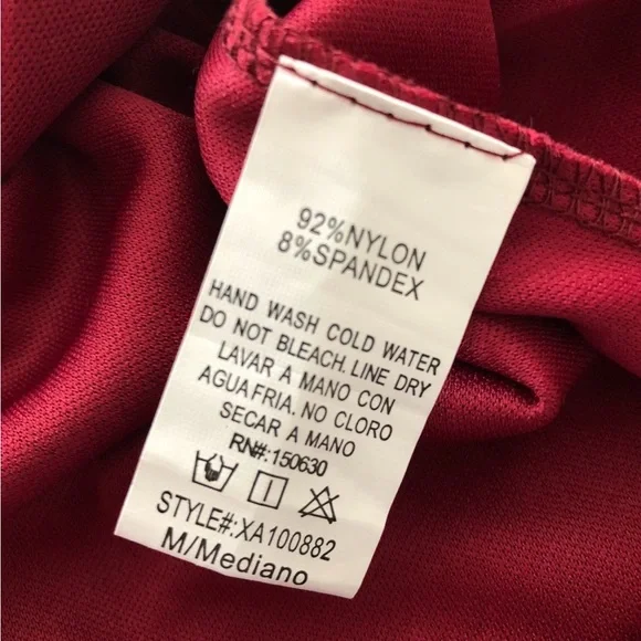 Windsor Burgundy Chiffon Maxi Dress Deep V Slit Formal Gown Size Medium NWT - Picture 14 of 15